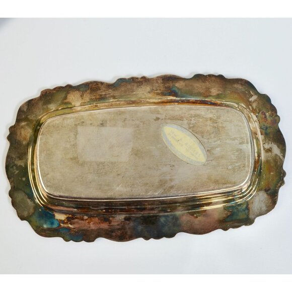 W M Rogers Royal Provincial Silverplate Lidded Butter Dish Silver Ornate - Picture 8 of 10